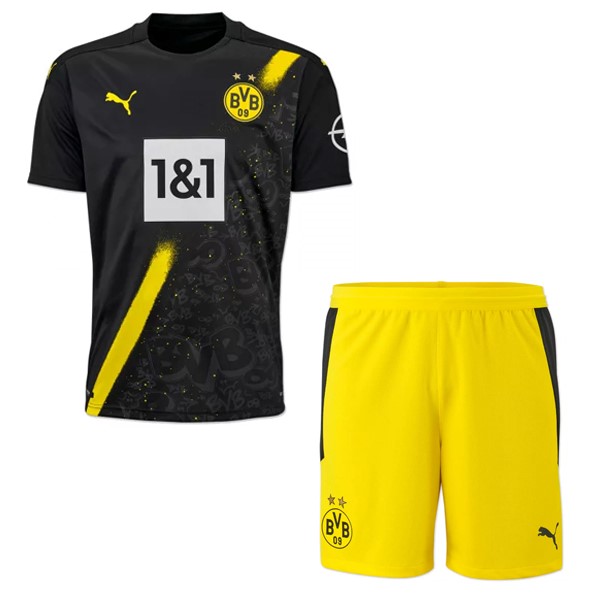 Camiseta Borussia Dortmund Replica Segunda Ropa Niños 2020/21 Negro